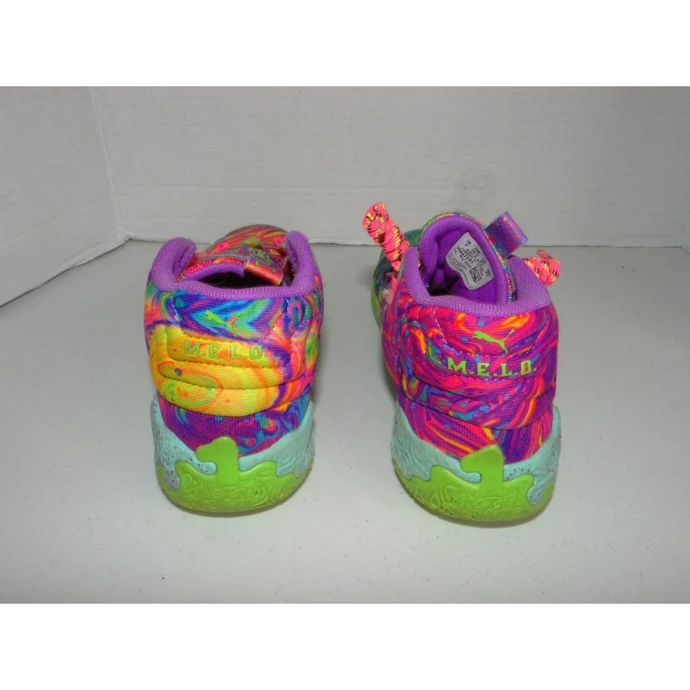 Puma MB.03 Toxic LaMelo Ball Basketball Shoes Purple Green 398471-01 Kids 3C